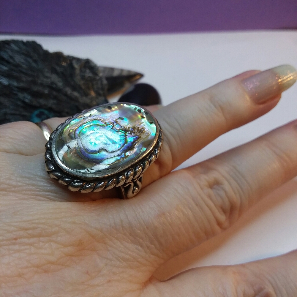 925 Abalone Ring - image 7